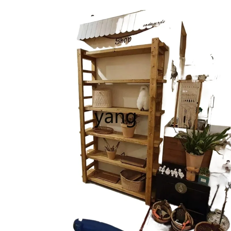 

LH flower stand solid wood household balcony shelf display stand floor-to-ceiling multi-layer partition storage