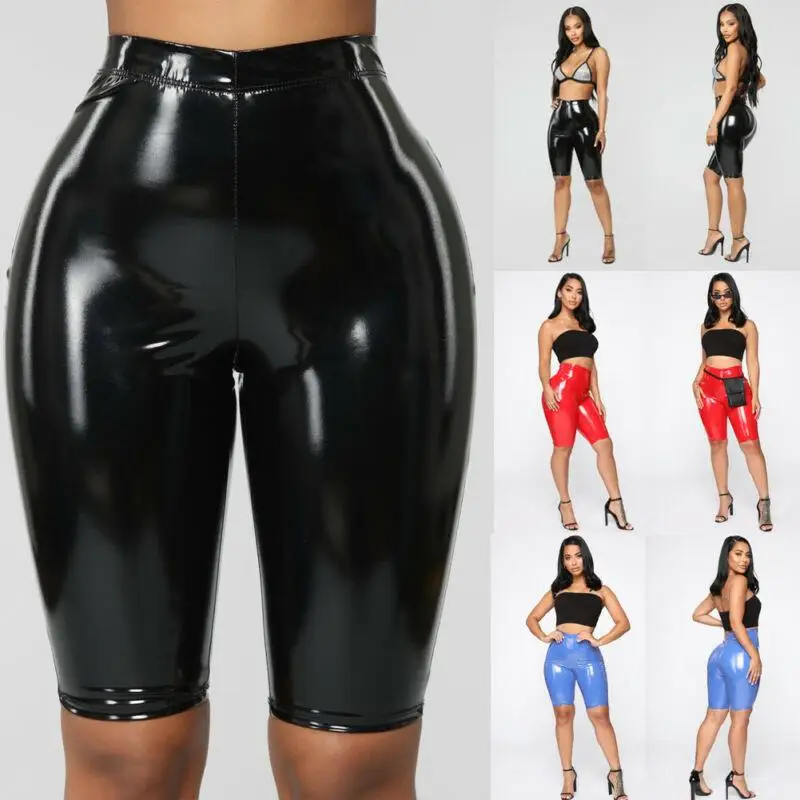 High Waist PU Leather Pants Women's Tight Fit Base Layer Pants Autumn Winter New Style Fashionable Ladies Bottom Wear