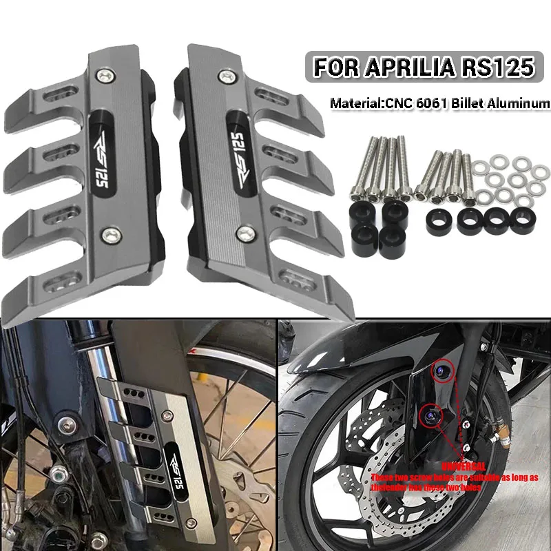 For Aprilia RS125 RS 125(GS125 REPLICA) Motorcycle Mudguard Front Fork Protector Guard Block Front Fender Slider Accessories