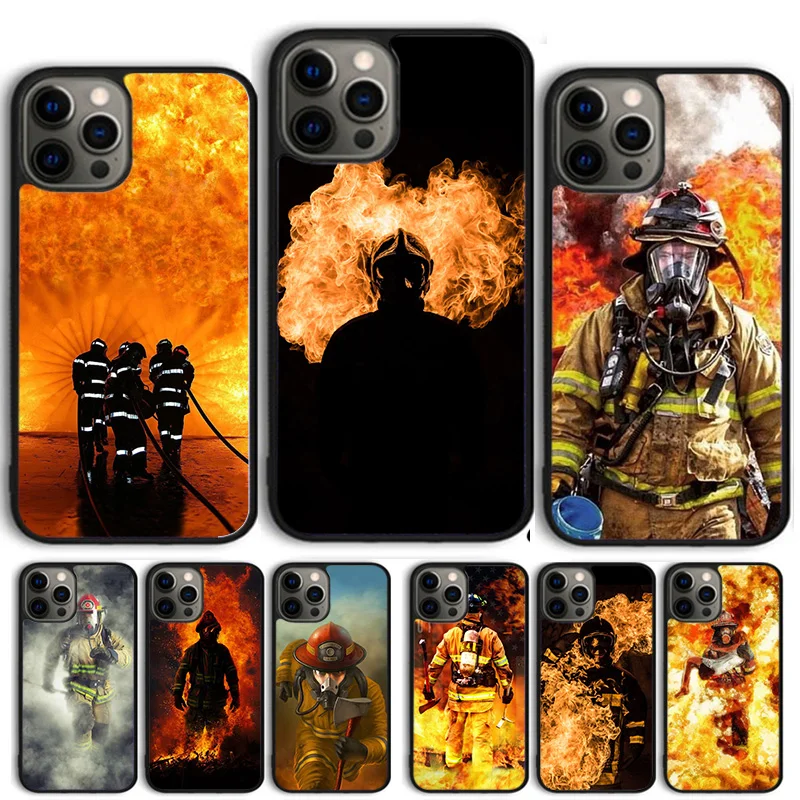 Firefighter Fireman Heroes Phone Case For iPhone 14 15 16 13 12 Mini Max Cover For Apple 11 Pro Max 6S 8 7 Plus SE2020 Coque