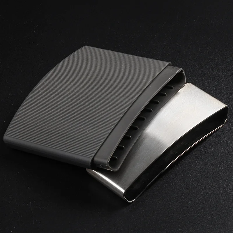 Men's Black Stainless Steel Business Cigarette Case Thin 10-Cigarette Box Holder for Stylish Smoking Accessories image 4