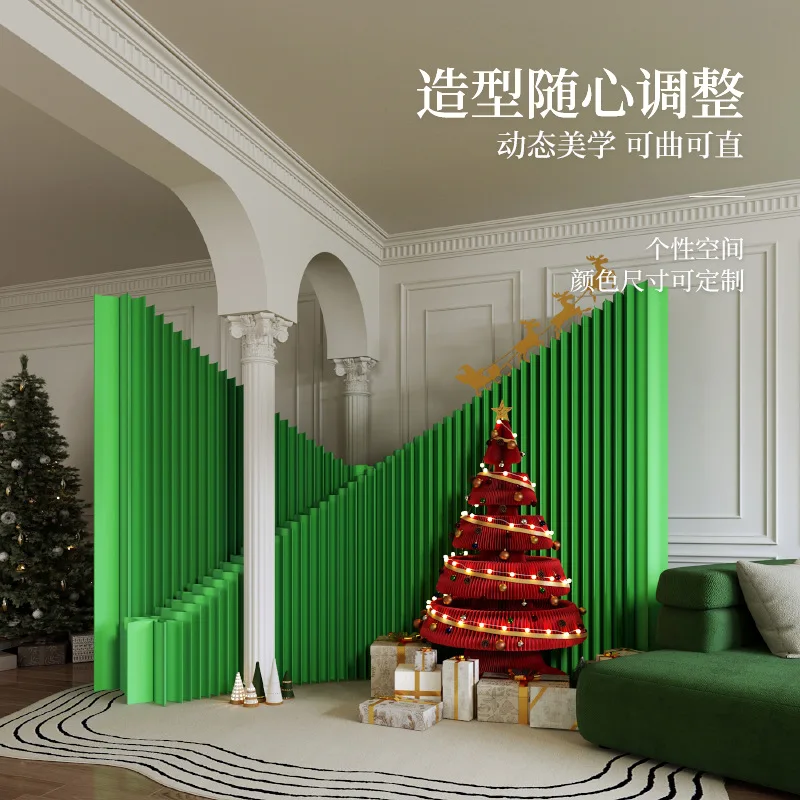 Source Factory Partition False Wall New Bevel Paper Screen Clothing Store Office Commercial Shielding Stretching Organ Paper Wal
