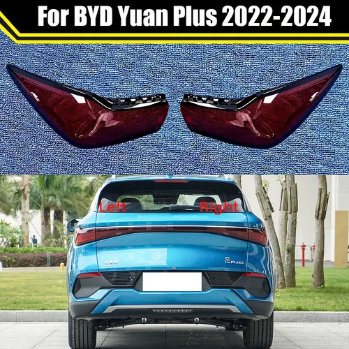 Cubierta de lente de luz trasera de coche, carcasa transparente para BYD Yuan Plus 2022, 2023, 2024