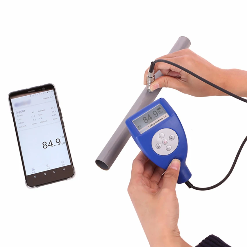 LCD Screen Auto Car Paint Film Thickness Gauge Paint Coating Thickness Tester 0-3000μm 0.1μm FeAl Fe Probe Gauge