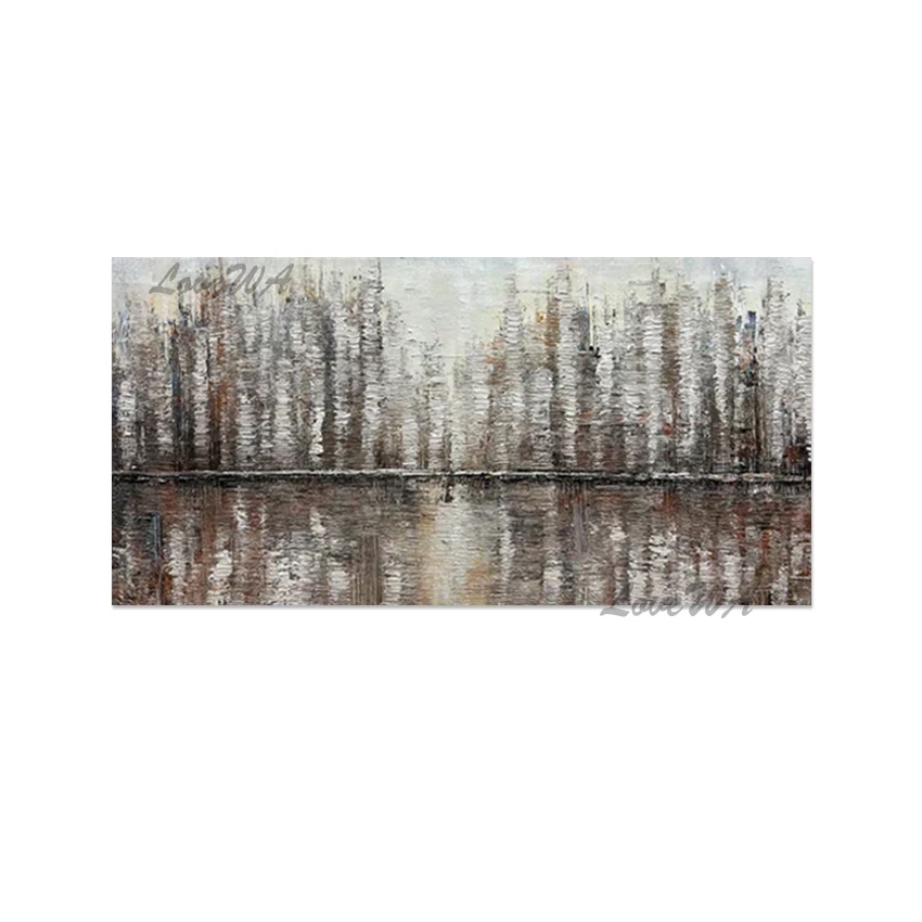 لوحة فنية مرسومة يدويًا، لوحة أكريليك قماشية حديثة، تصميم جديد صورة جدارية تجريدية للفندق، ديكور منزلي مستورد، بدون إطار