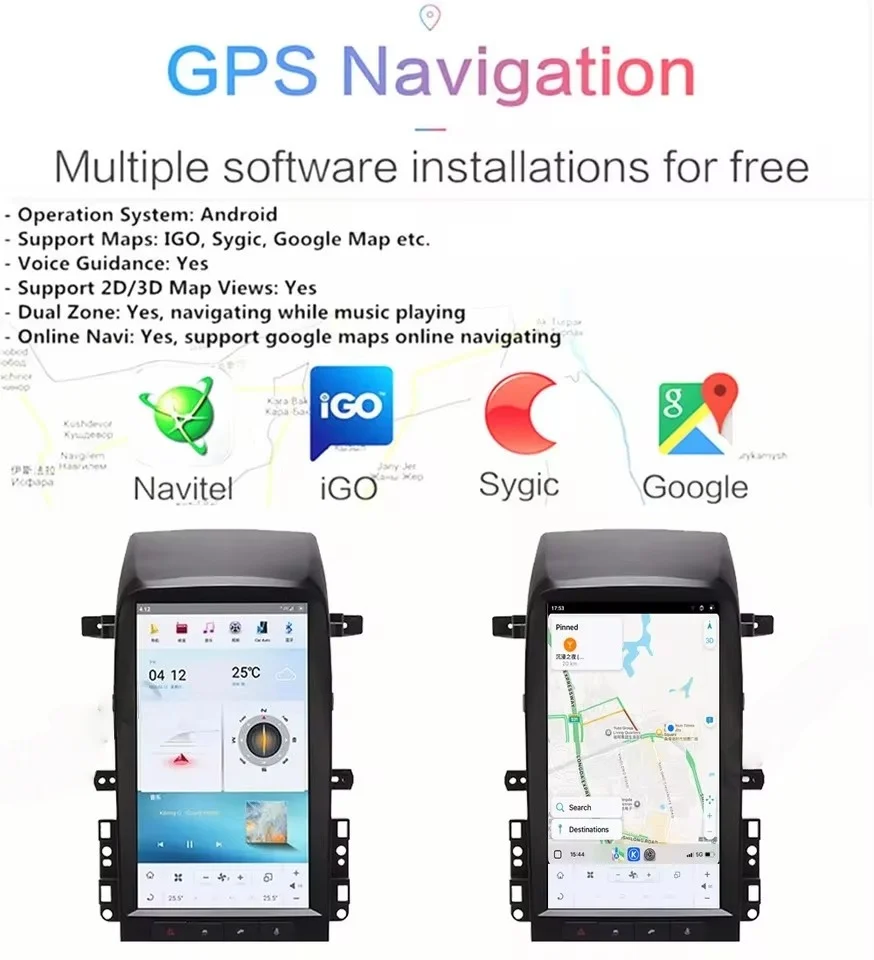 راديو السيارة الاندورويد 2Din استقبال ستيريو Autoradio ل(شيفروليه كابتيفا C140 2008 - 2017) مشغل وسائط متعددة نظام تحديد المواقع نافي وحدة الشاشة