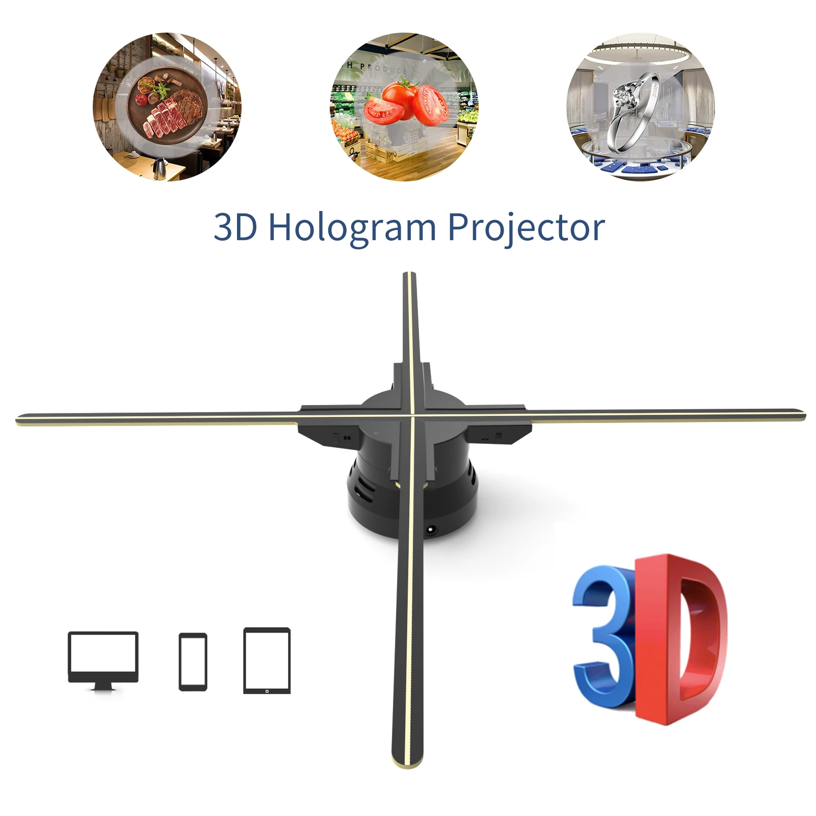 مروحة عرض ثلاثية الأبعاد للإعلانات ، مشغل مثبت على الحائط ، بالعين المجردة ثلاثية الأبعاد ، دقة عالية 2 قيراط ، مروحة فيديو صور ليد ، F60 ،