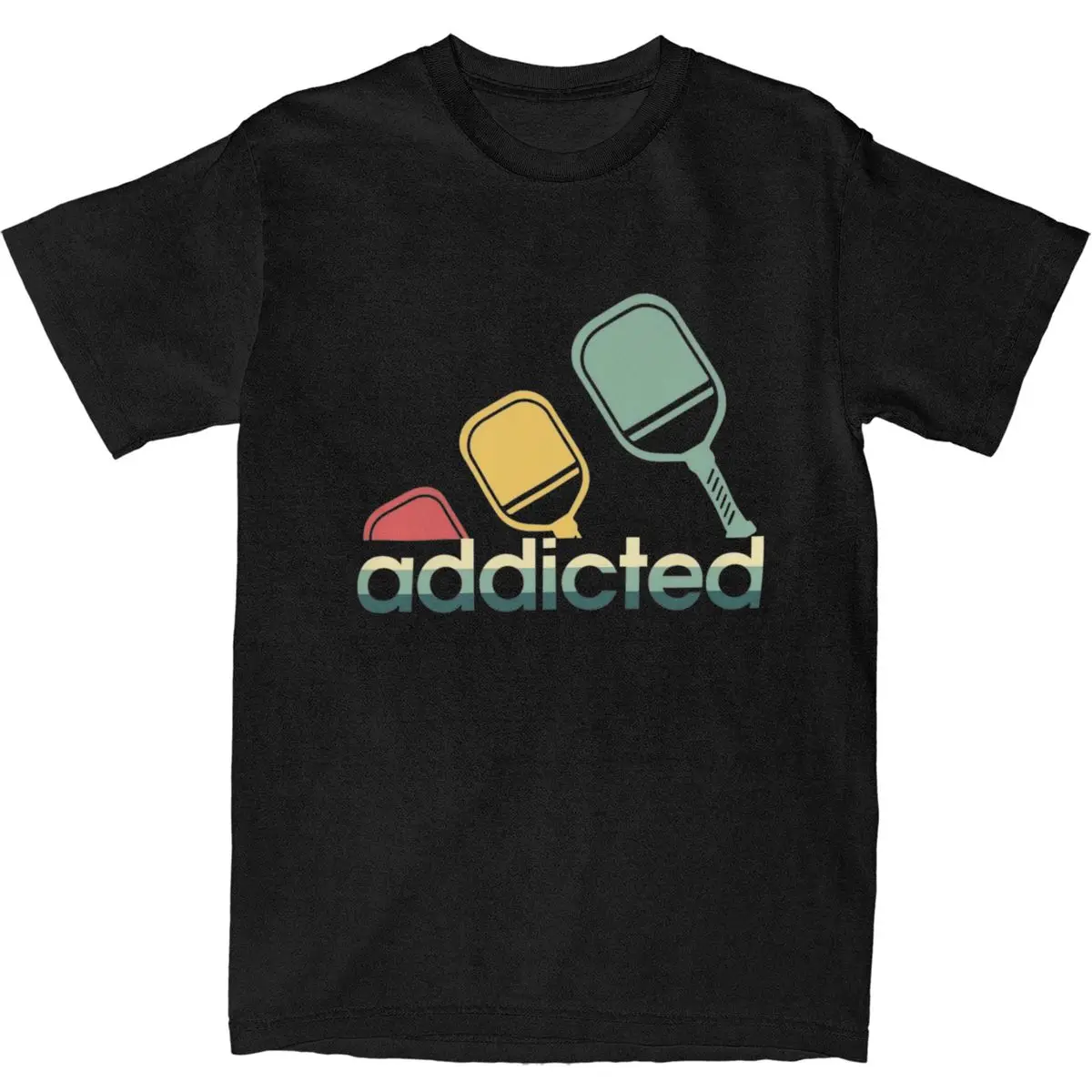 Addicted To Pickleball T Shirts Pickleball Player Paddle Sport Lover Fan Merch Funny Tee Shirt T-Shirts Pure Cotton Clothes