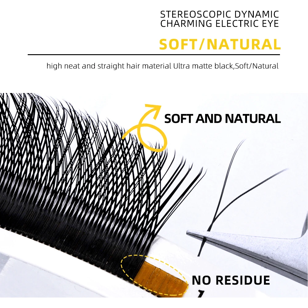 Yelix L Curl Y Eyelashes Soft Cilia W Egyptian Volume Korea High Quality Eyelash Extension Eye Lashes Natural Premade Fan