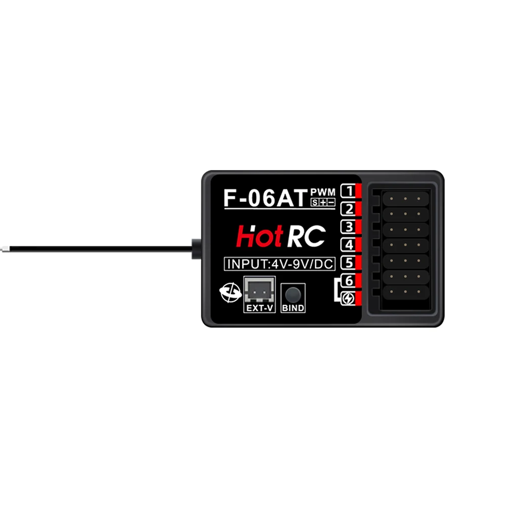 HotRC 4/5/6/8CH RC Receiver 2.4GHz with Gyro for CT-4A CT-6A CT-8A HT-6A HT-8A DS600