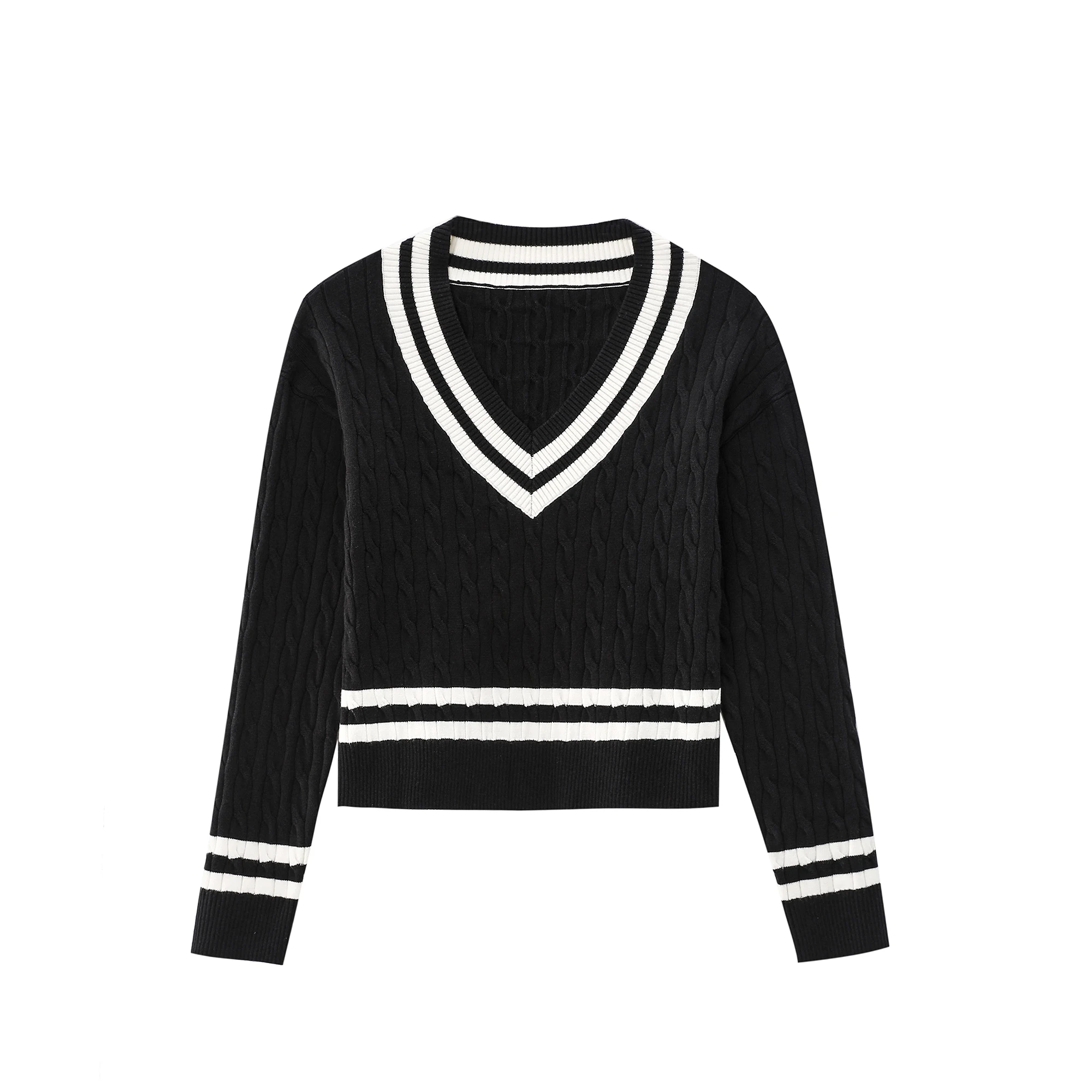 black white sweater