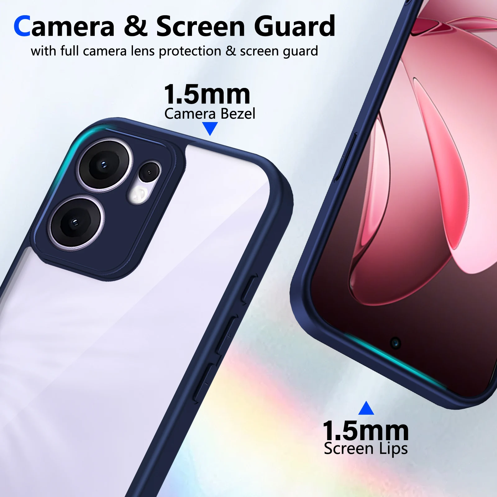 Für Oppo Reno 13A CPH2699 Fall Air Kissen Stoßfest Silikon Bumper Klar Matte Zurück Abdeckung Harte Telefon Fall für Oppo Reno 13A 5G – Detail 13