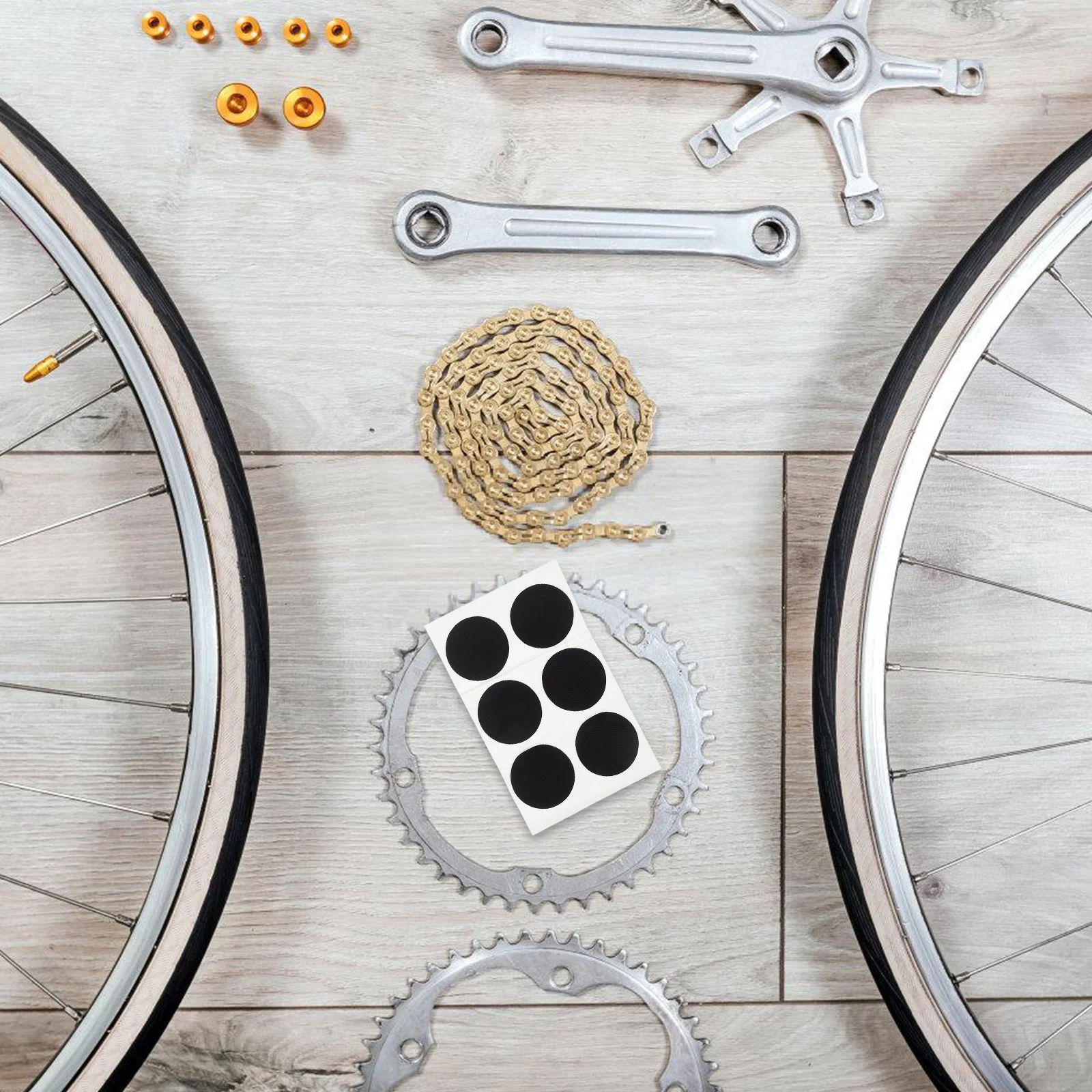 

60pcs Bicycle Tire Repair Kit Self-Adhesive Patch For Tube Fix Road Mountain Bike Flat Tool Durable Accessory Riding