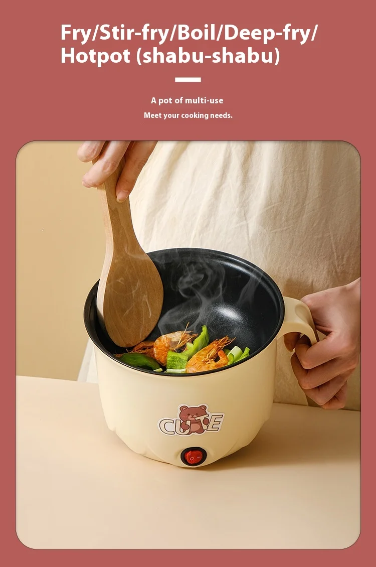

Mini Multi-Function Electric Hot Pot for Students Home Dormitory Noodle Soup Heating Pot Gift Box Set Small Size