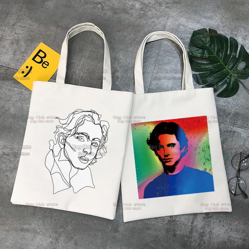 Timothee Chalamet 90s Call Me By Your Name Shopping Bag Bolsas De Tela Grocery Shopper Shopping Jute Bag