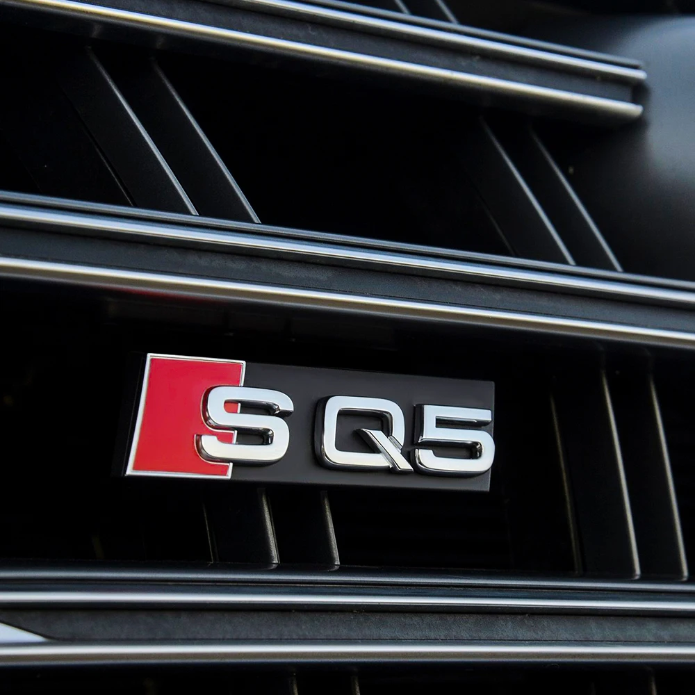 3D ABS Chrom Schwarz Logo Kühlergrill-Emblem Auto Frontgrill-Abzeichen Deko-Zubehör für Audi SQ3 SQ4 SQ5 SQ6 SQ7 RSQ3 RSQ4 RSQ5 RSQ6 – Detail 11