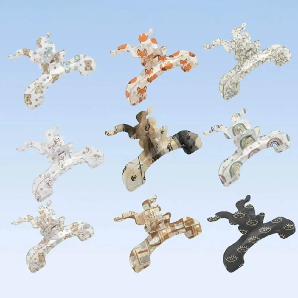 حامل إشارة مرجعية للقراءة الشفافة حامل كتب كرتوني مضاد للانزلاق مضاد للصفحة 12 ° ملحقات قرطاسية بمشبك كتب ثابت #3