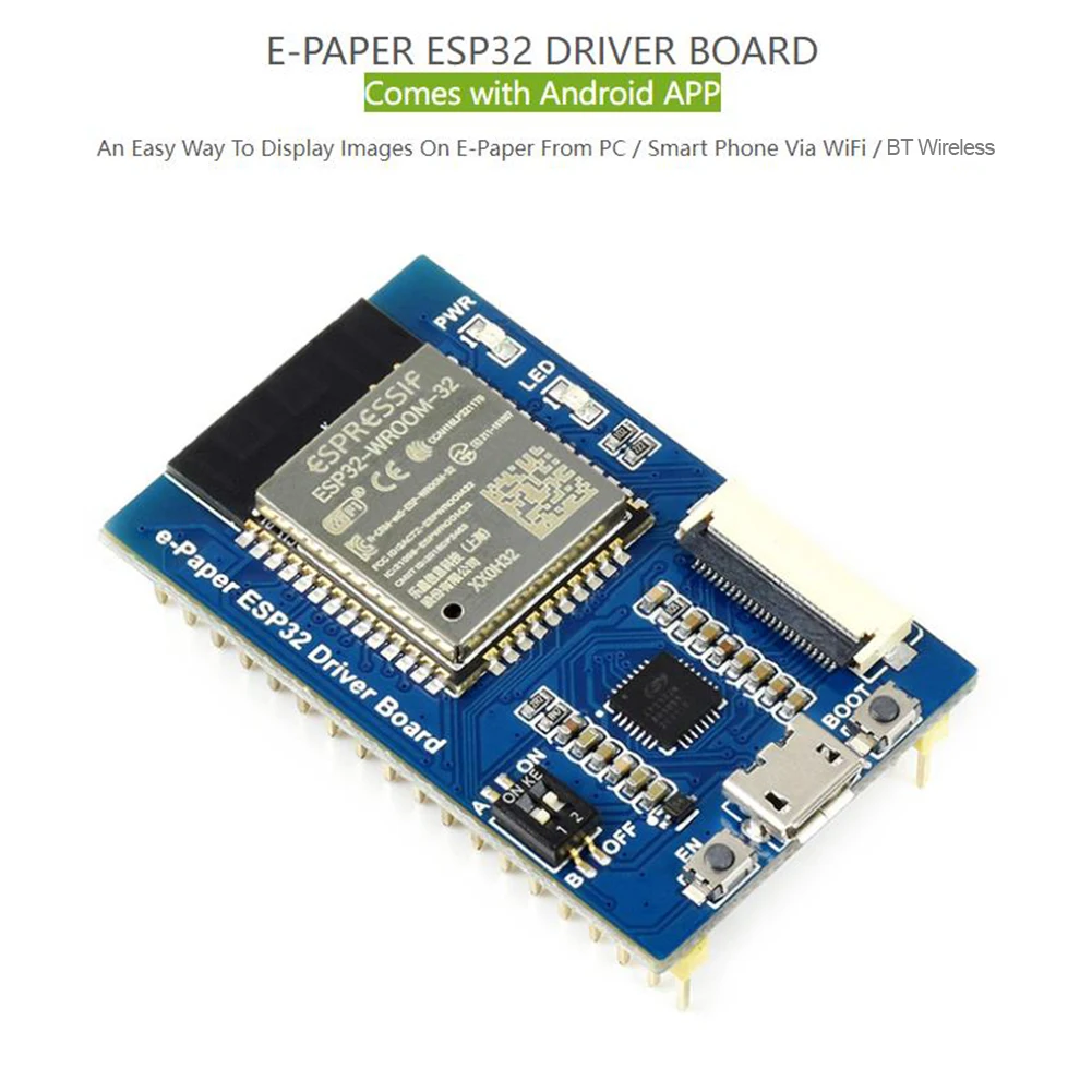 ESP32 Wireless Powered Epaper Module WiFi E Ink Controller Board Bluetooth-compatible E-Paper Raw Panel for Arduino