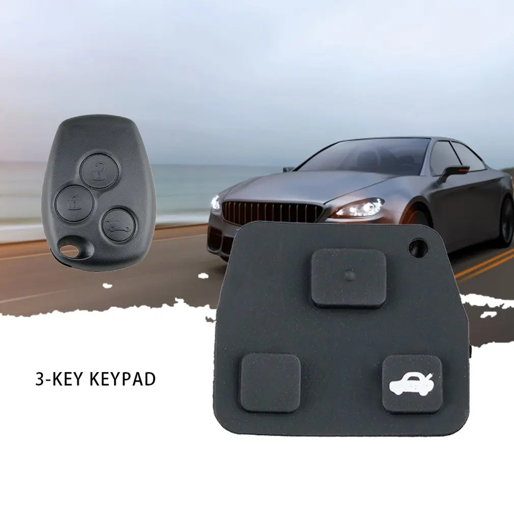 Mini Remote Key Case for Toyota Rubber pad for 2 or 3 button key fob case Yaris Corolla Avensis repair