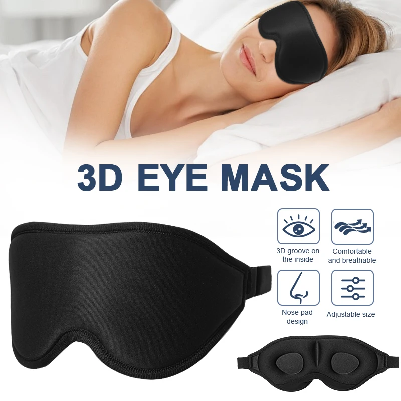 

3D Three-dimensional Sleep Eye Mask Aviation Travel Memory Foam Concave Blackout Eye Mask Block Out Light With Women Men