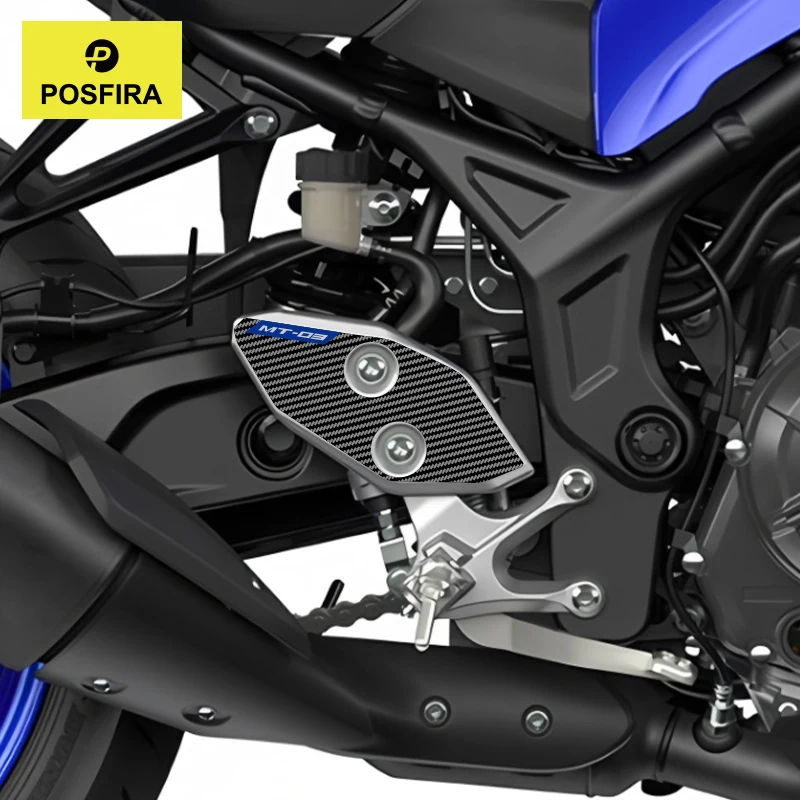 

POSFIRA Motorcycle Footrest Panel Sticker Vinyl Decals for Yamaha MT 03 MT03 MT-03 2025 Motorbike Decoration Accessories