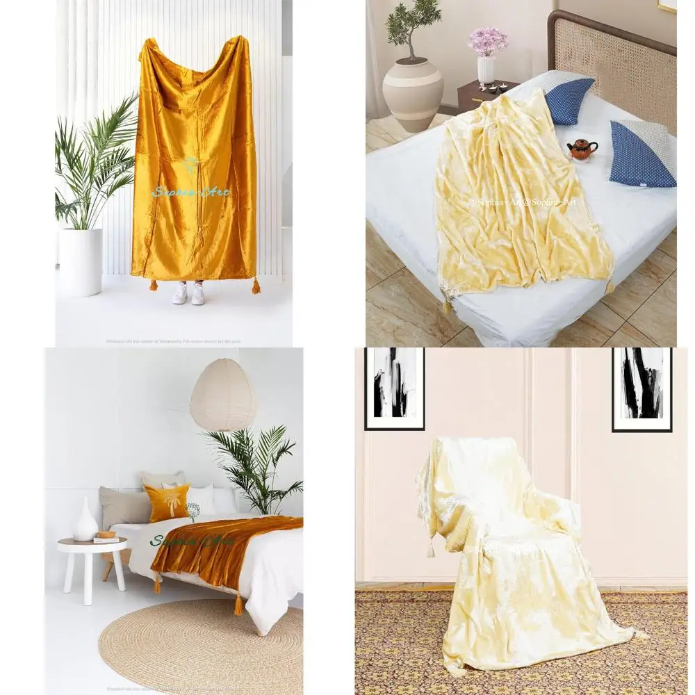 

Роскошное бархатное одеяло с кисточками — мягкий диван-кровать, теплый уютный плюшевый легкий вес в стиле бохо, приятный для домашних животных