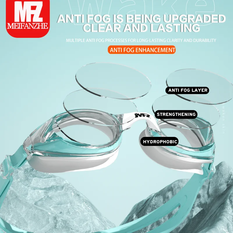 New Small Frame Waterproof Anti-fog Adjustable Swimming Goggles for Men and Women