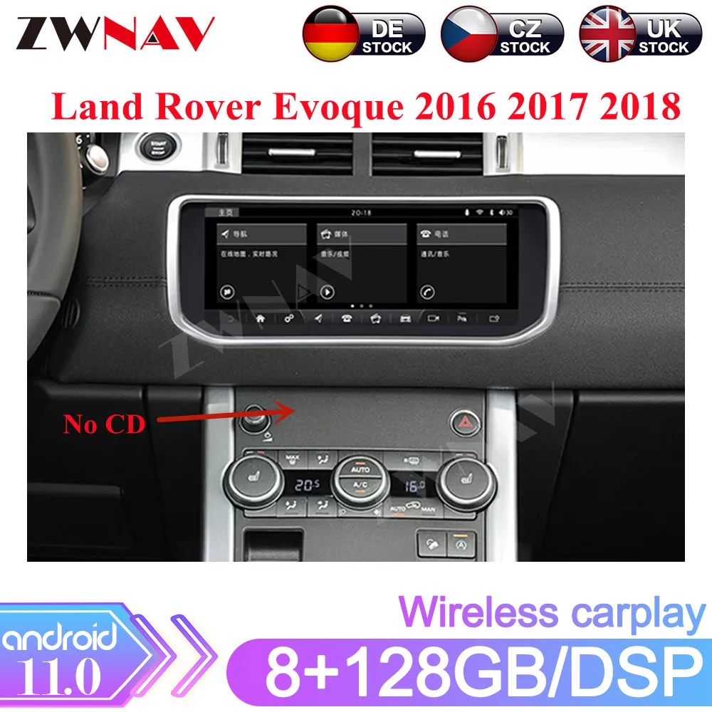 

Система Harman на Android 11 для Land Rover Evoque 2016 2017 2018, автомобильный радиоприемник, мультимедийный плеер с GPS Navig 4G/WIFI, головное устройство Carplay