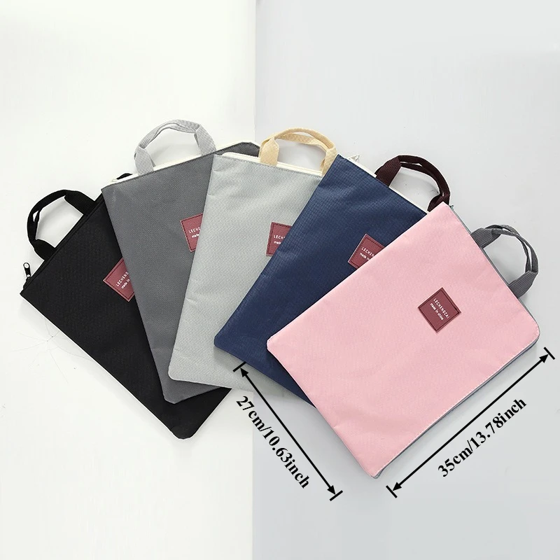 Carpeta Portadocumentos Grande de Lona Tamaño A4, Organizador de Almacenamiento de Papel para la Escuela, Oficina, Universidad, Negocios y Viajes