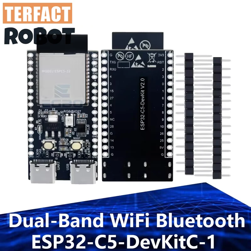 Dual-Band WiFi Bluetooth ESP32-C5-DevKitC-1  Board | Type-C Interface Development Module