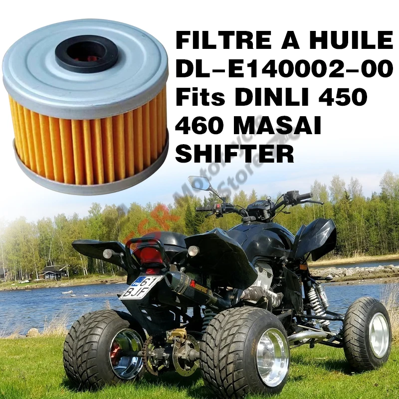 

Oil filter,Fits DINLI 450 460 DL901 DL902 DL904 & MASAI A450 A460 & Quadzilla 450 RS,P/N:DL-E140002-00,ATV UTV Quad buggy parts