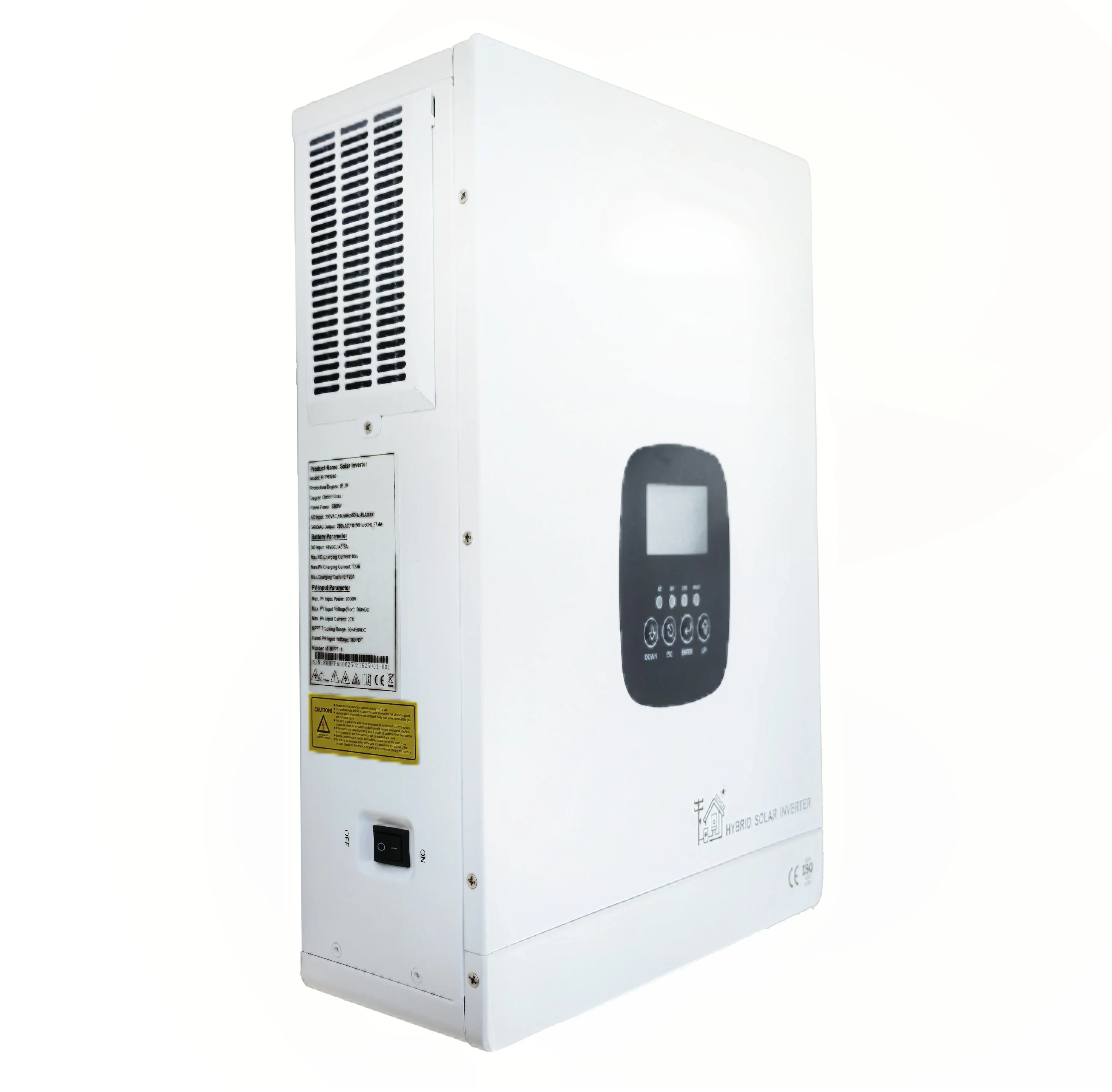 

6.3KW Single Phase Hybrid Solar Inverter MPPT Pure Sine Wave-Parallelable for Commercial Use Monocrystalline Silicon Panels