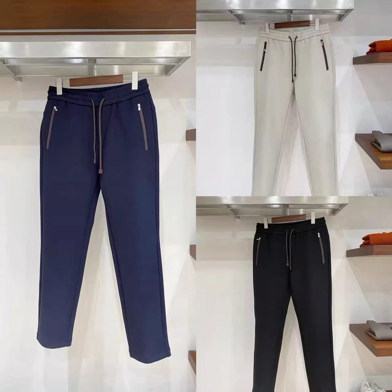 

Italian BC embroidered old money style men's casual pants