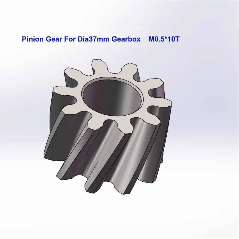 0.5M10T Pinion gear for Dia37mm gearbox  Mini gear motor part  metal power gear 2mm inner holes for mini gear reductor