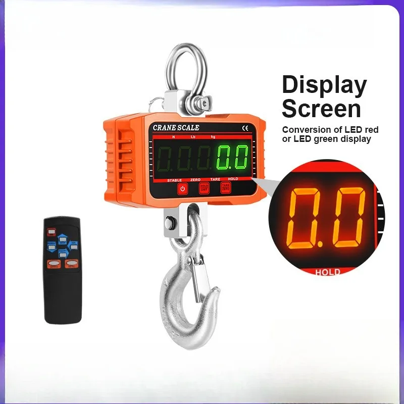 

New2000kg handheld hook scale wireless electronic crane scale high-precision portable direct-reading 2t electronic hanging scale