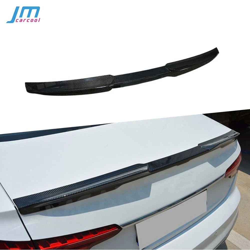 

Forged Carbon Fiber Car Rear Trunk Spoiler Wing Body Kits For Audi A4 S4 2017-2024 M Style FRP Black Rear Wing Trunk Spoiler Lip