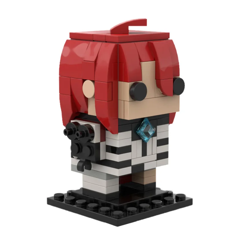 

157 PCS Creative MOC Red Hair Cool Brickheadz Bricks Christmas Birthday Gift DIY Education Assemble Building Block For Boys Toy