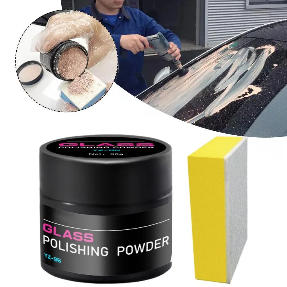 Car Glass Polishing Powder Auto Window Degreasing Film Trucks Glass Tool Repair Removal Powder Powder Scratches Care