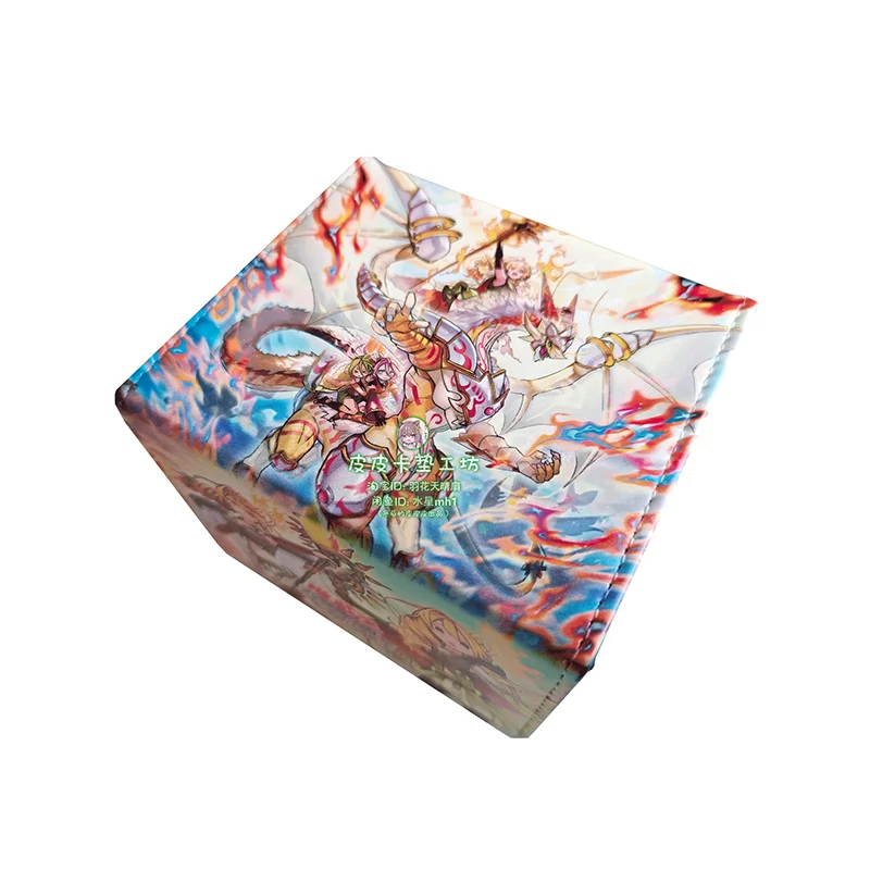 

Yu-Gi-OH! Ritual Beast Ulti-Apelio Daigusto Laplampilica DIY Large Capacity Leather Card Box Anime Game Collection Card Storag