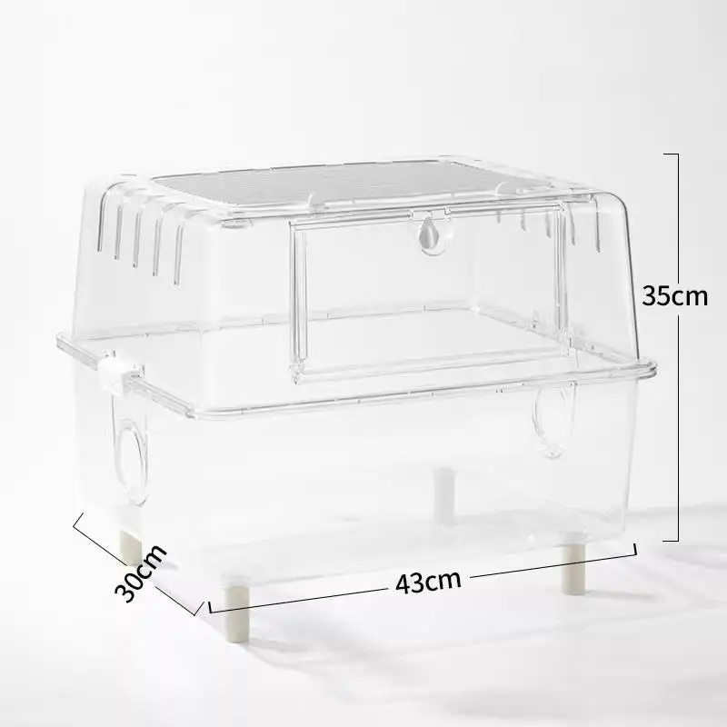 Hamster Cage Full Set Of Transparent Golden Bear Box Rudin Chicken Breeding Box Small Pet Incubator Villa Hamster Supplies