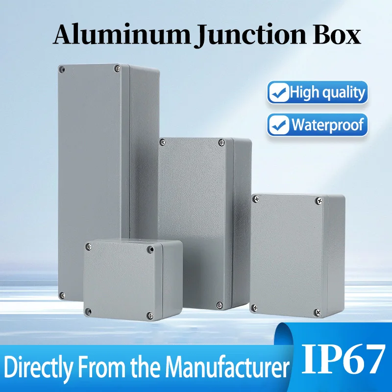 IP67 Waterproof Metal Box Outdoor High Temperature Resistant Cast Aluminum Box Factory Installation Hole Electrical Junction Box