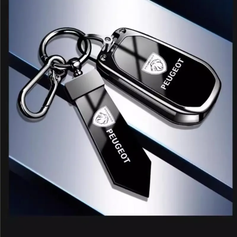 Zinc Alloy Car Flip Remote Key Case Fob Cover Holder Shell For Peugeot 208 3008 308 508 408 2008 4008 Auto Keychain Accessories