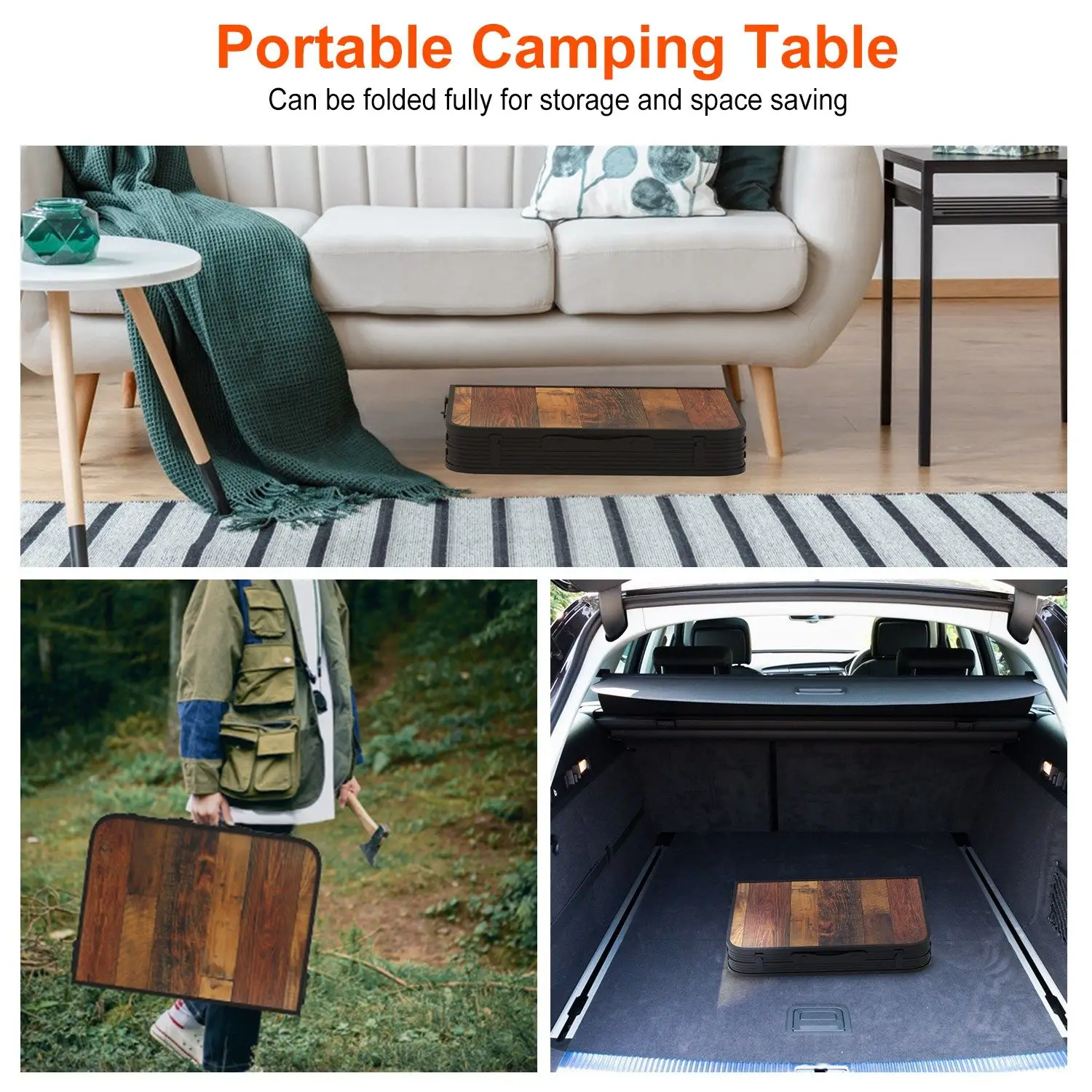 

For 35.43x23.62x26in Foldable Camping Table Collapsible Picnic Aluminum Alloy Grill Stand 66LBS Max Load Height Adjustable BBQ T
