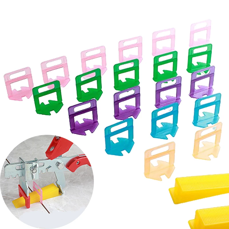 

100Pcs 1-3MM Color Tile Leveling Spacers System Clip Kit Construction Tools For Laying Flooring Tiles Leveler Home Decoration