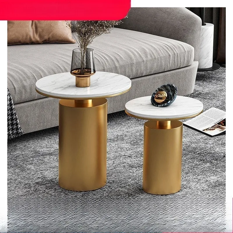 Light luxury creative marble small coffee table combination household small apartment living room sofa