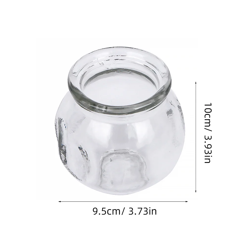 1 conjunto de ventosas de vidro espessadas, aro suave, aderência antiderrapante, forte sucção para terapia de ombro traseiro, kit de tratamento de ventosas