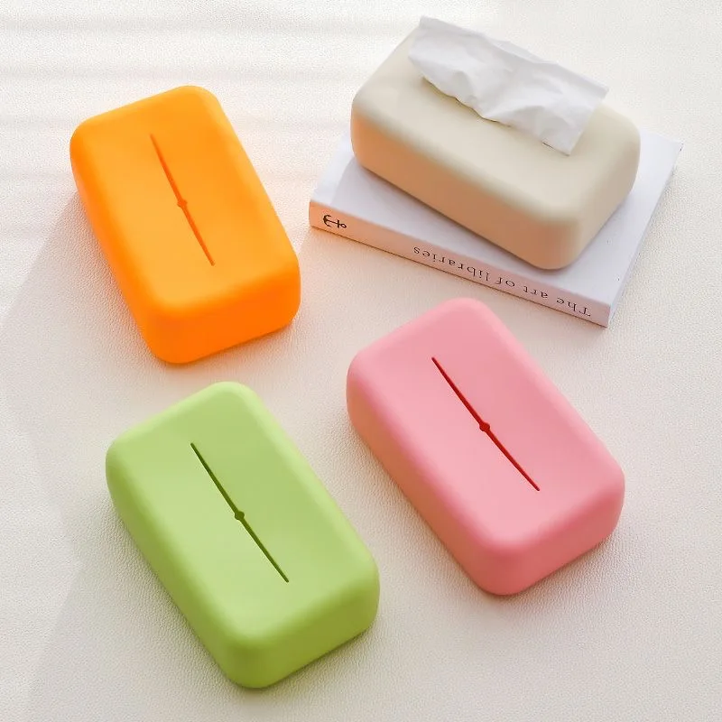 Simple Creative Silicone Tissue Box For Living Room Desktop Decoration Bedroom Paper Storage Box