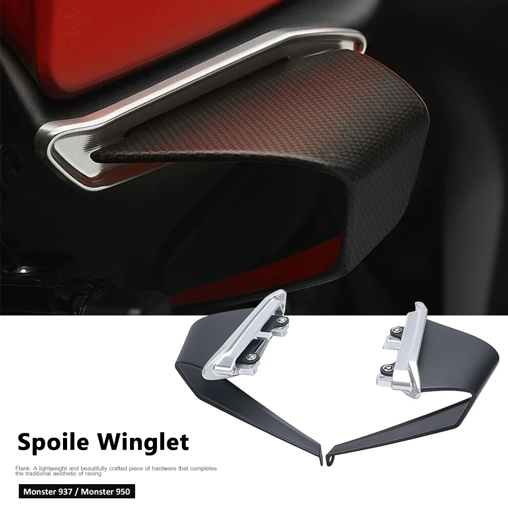 新型バイク MONSTER 937 Plus 2021-2025 2024 ウィングレット エアロダイナミック スポイラー サイドウィングキット ドゥカティ MONSTER937 SP Monster 950用