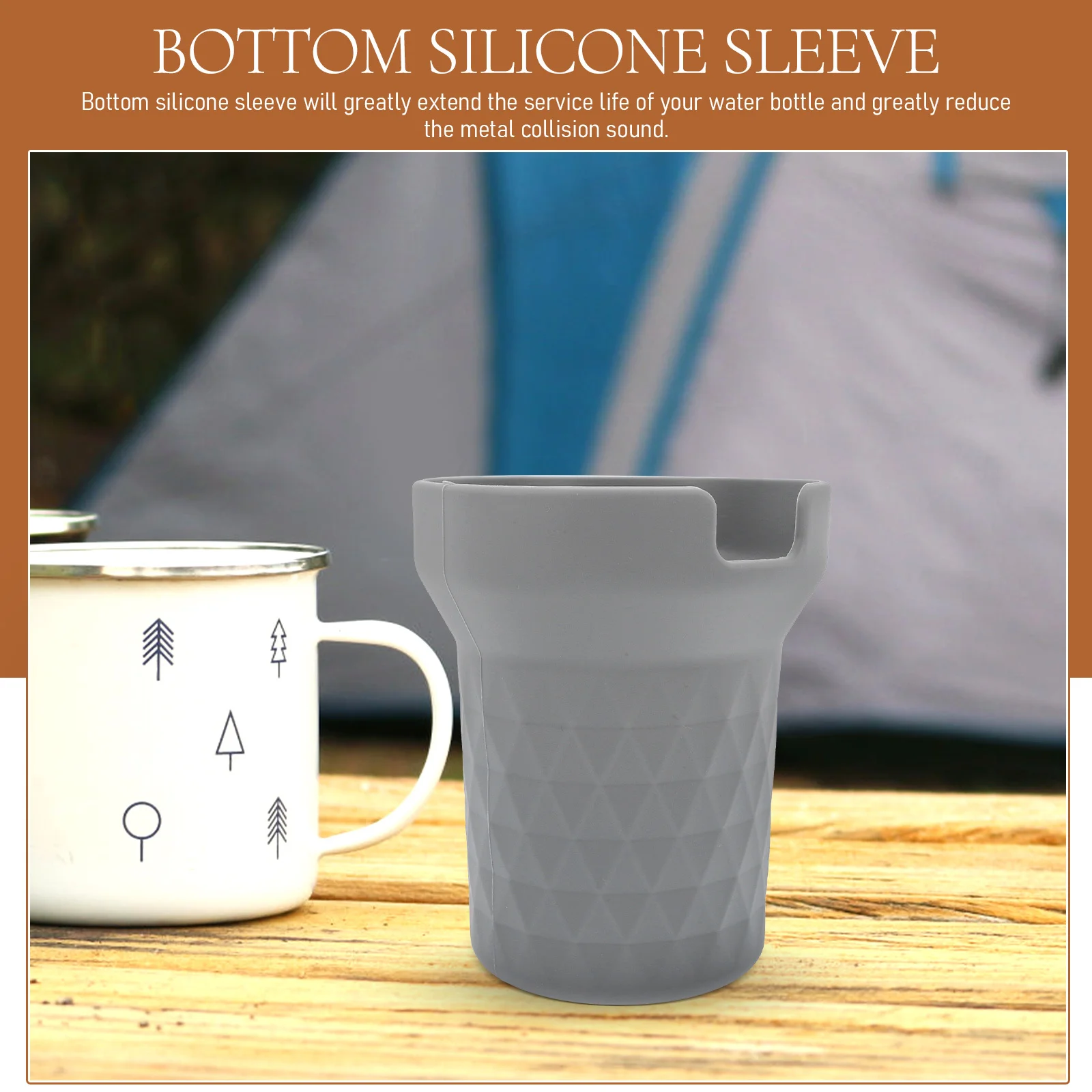 

Water Bottle Bottom Cover Silicone Boot Antislip Sleeve Extend Service Life Quiet Design Protective Bottle Boot