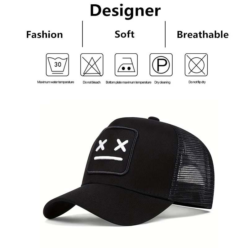 Unisex Xx Embroidery Baseball Net Caps Hip Hop Cap Spring and Summer Outdoor Adjustable Casual Hats Sunscreen Hat